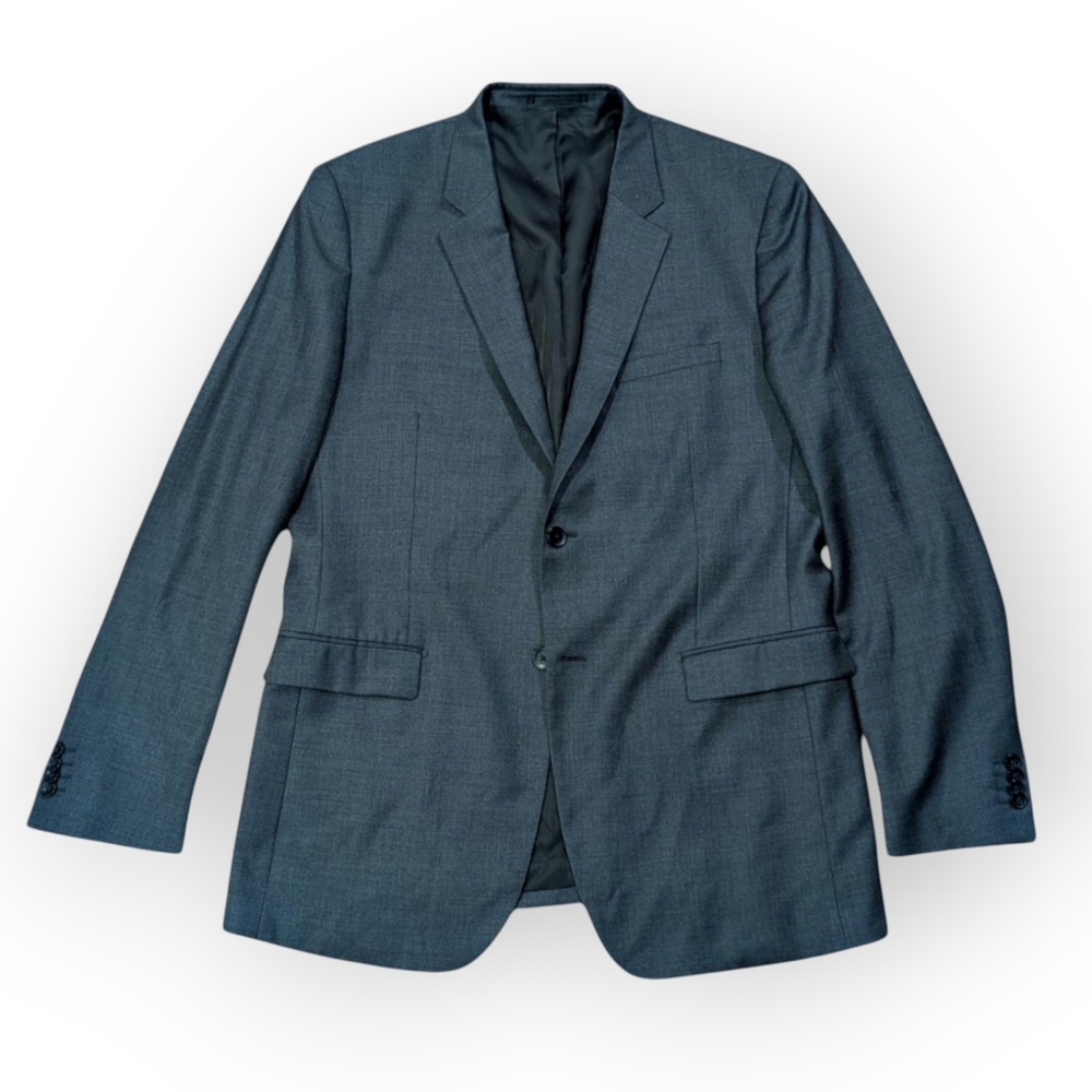 Theory Sport Coat Mens 44L Gray Two Button Blazer Wool